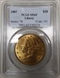 1907 $20 Liberty MS63
