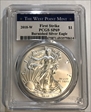 2018-W $1 Burnished Silver Eagle First Strike SP69