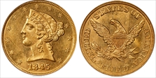 1845 $5 MS62
