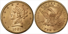 1901 $10 MS66