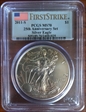 2011-S $1 Silver Eagle 25th Anniversary Set First Strike MS70