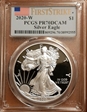 2020-W  $1 Silver Eagle First Strike PR70DCAM