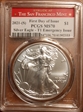 2021-(S) $1 Silver Eagle - T1 Emergency Issue Struck at San Francisco First Day of Issue MS70