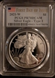 2021-W  $1 Silver Eagle - Type 1 First Day of Issue PR70DCAM