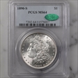 1890-S $1 MS64