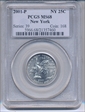 2001-P 25C New York MS68