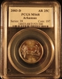 2003-D 25C Arkansas MS68