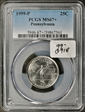 1999-P 25C Pennsylvania MS67+