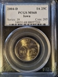 2004-D 25C Iowa MS68