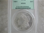 1881 $1 MS65