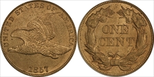 1857 1C Flying Eagle MS64