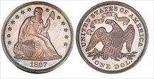 1867 $1 PR64