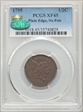 1795 1/2C Plain Edge, No Pole XF45BN