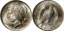 1921 $1 High Relief, Peace MS64