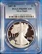 2007-W $1 Silver Eagle PR69DCAM