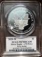 2020-W  $1 Silver Eagle - v75 Privy First Strike PR70DCAM