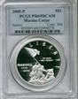 2005-P $1 Marine Corps PR69DCAM