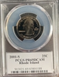 2001-S 25C Rhode Island PR69DCAM