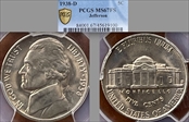 1938-D 5C Jefferson MS67FS