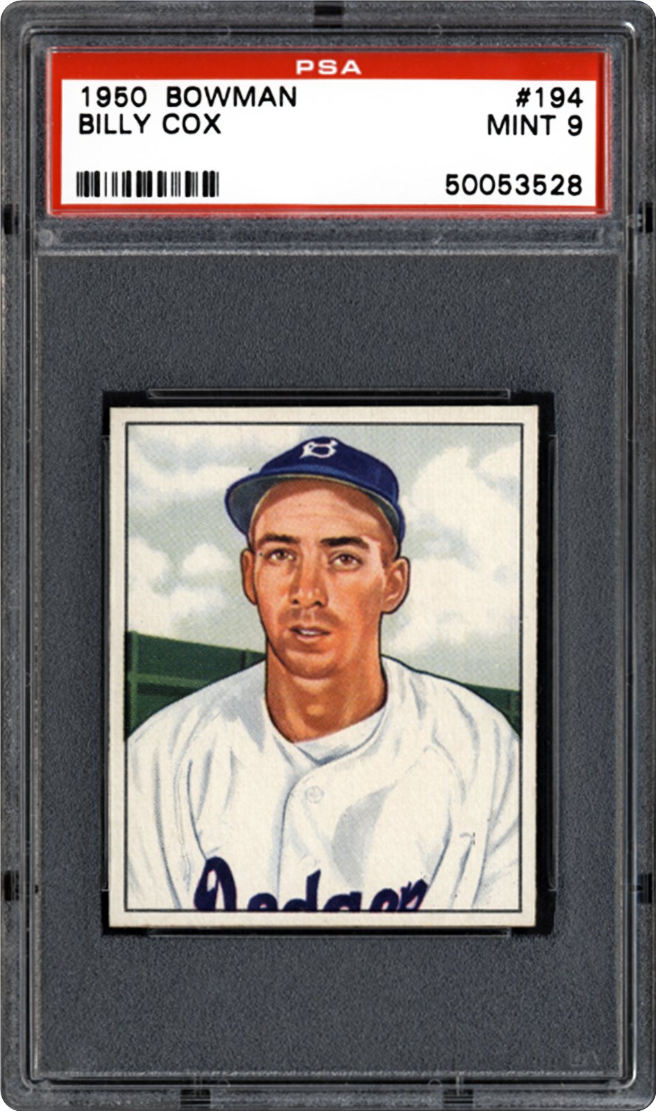 1950 Bowman Billy Cox | PSA CardFacts™