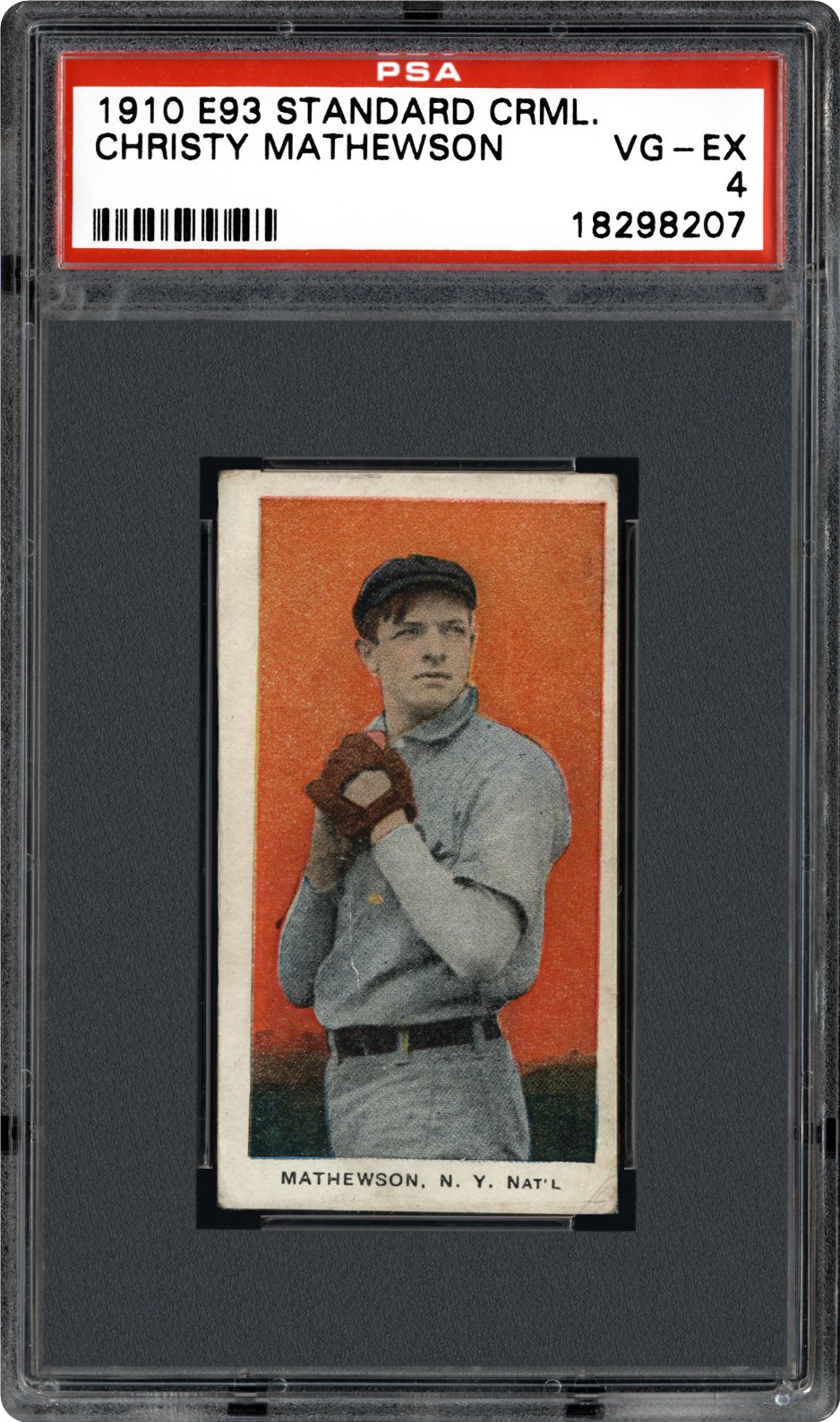 1910 Standard Caramel (E93) Christy Mathewson | PSA CardFacts™