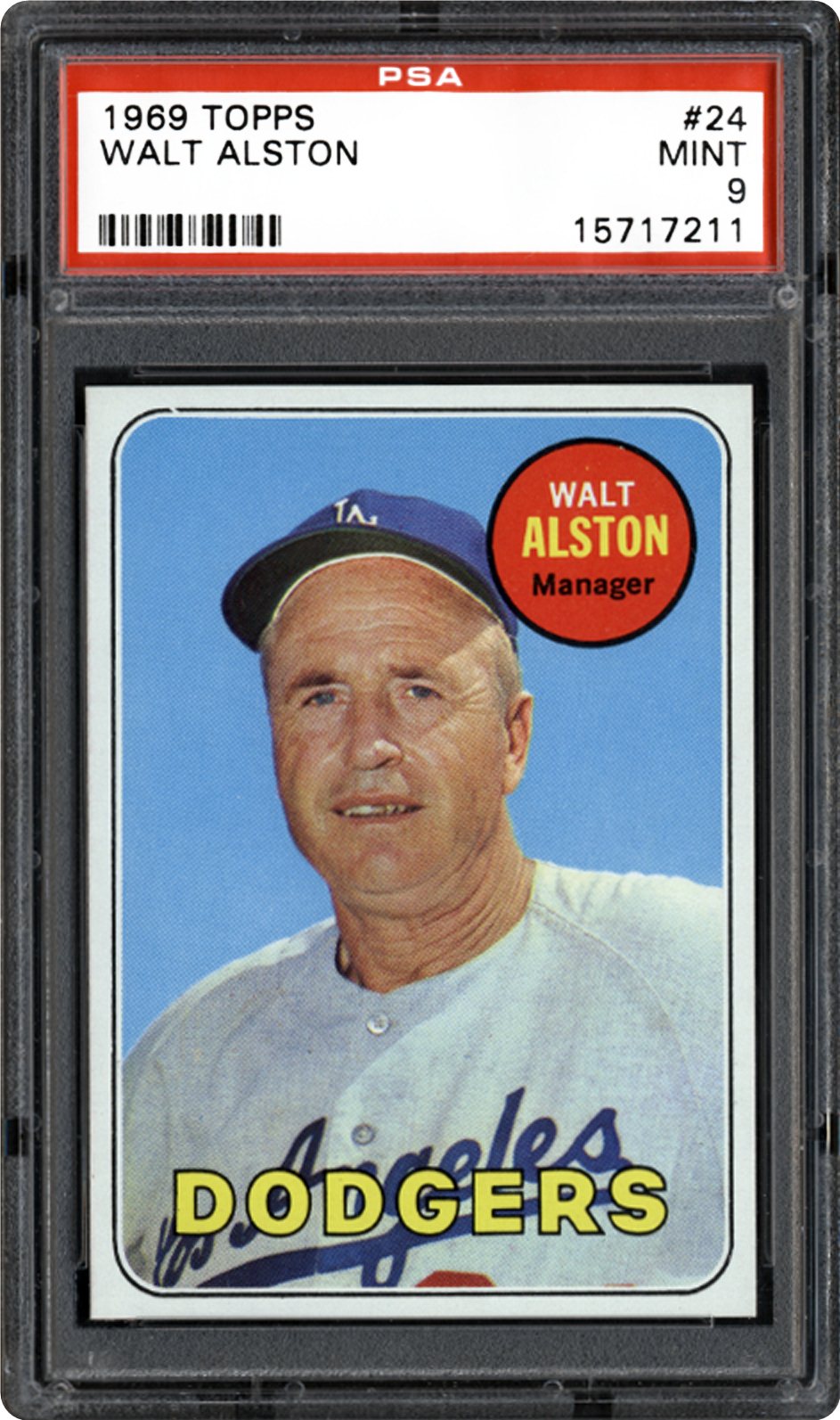 1969 Topps Walt Alston | PSA CardFacts™