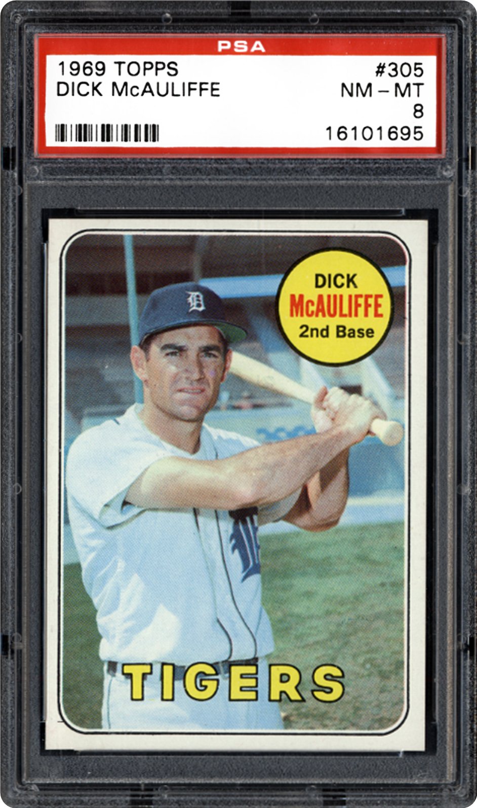 1969 Topps Dick McAuliffe | PSA CardFacts™