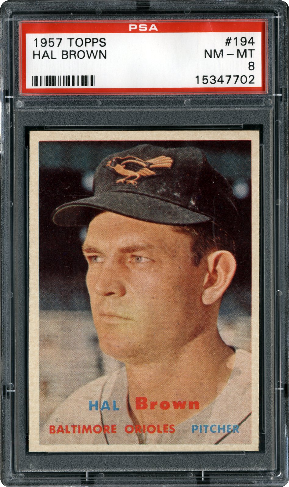 1957 Topps Hal Brown | PSA CardFacts™