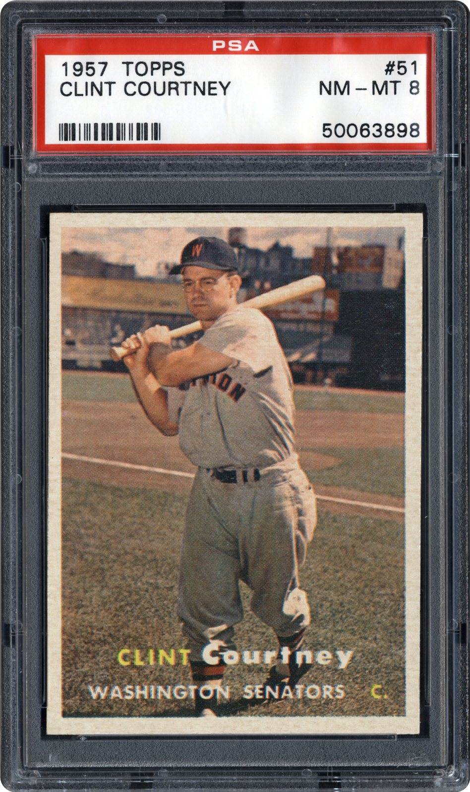 1957 Topps Clint Courtney | PSA CardFacts™