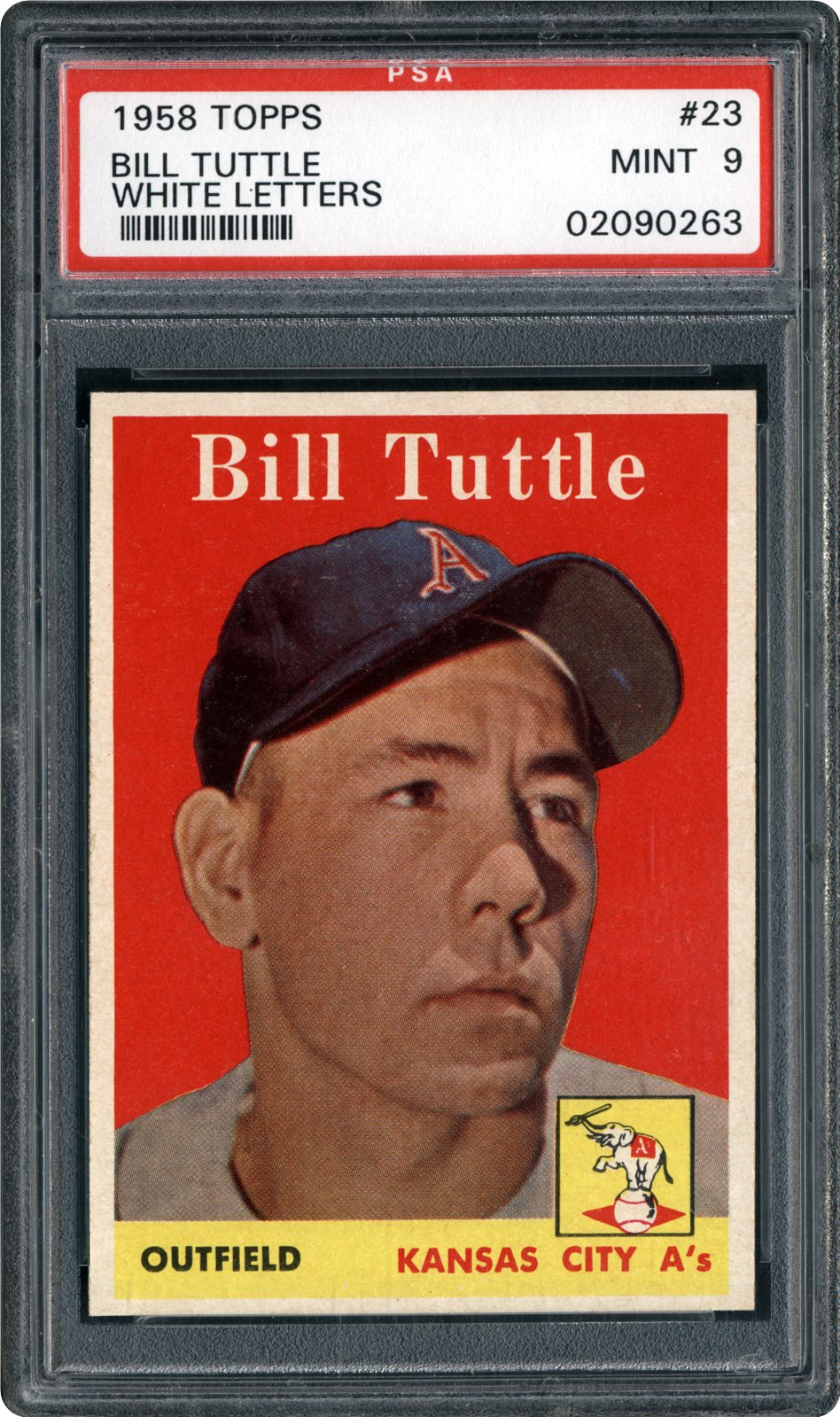 1958 Topps Bill Tuttle (White Name) | PSA CardFacts™