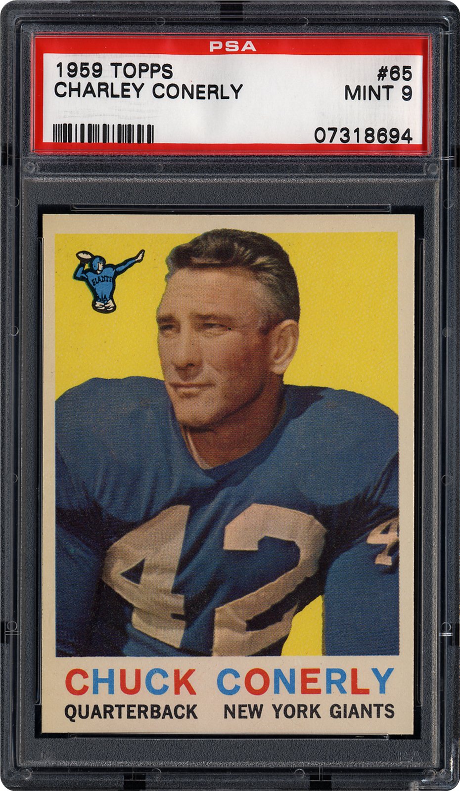 1959 Topps Charley Conerly | PSA CardFacts™