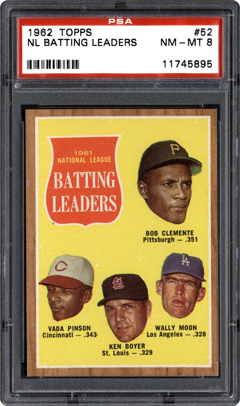 1962 Topps Nl Batting Leaders | PSA CardFacts™