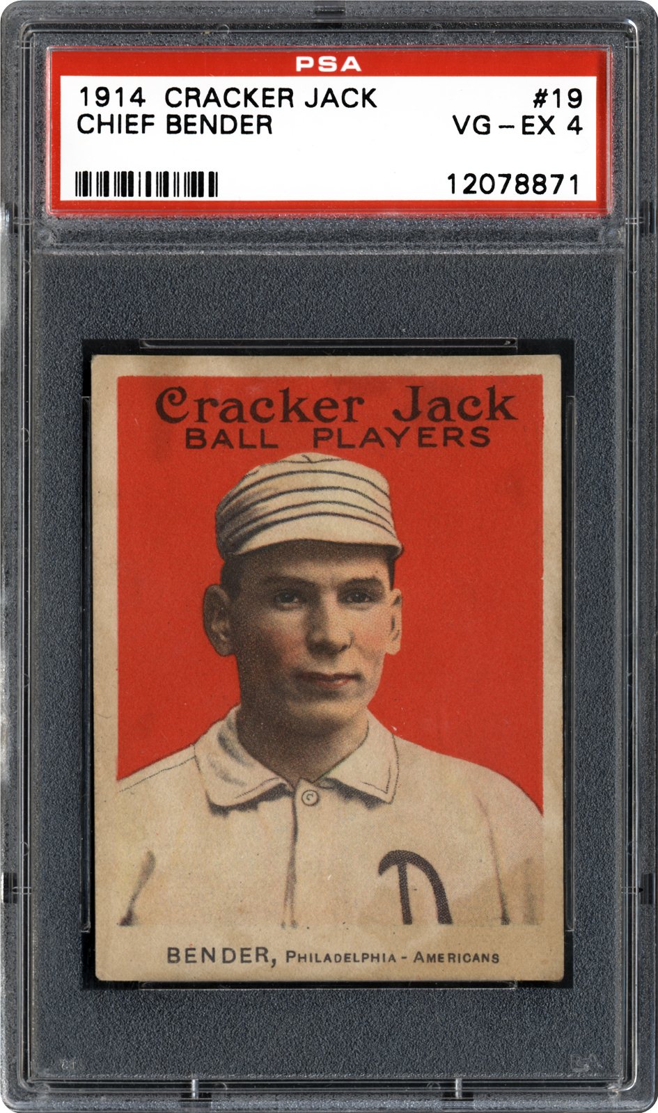 1914 Cracker Jack Chief Bender | PSA CardFacts™