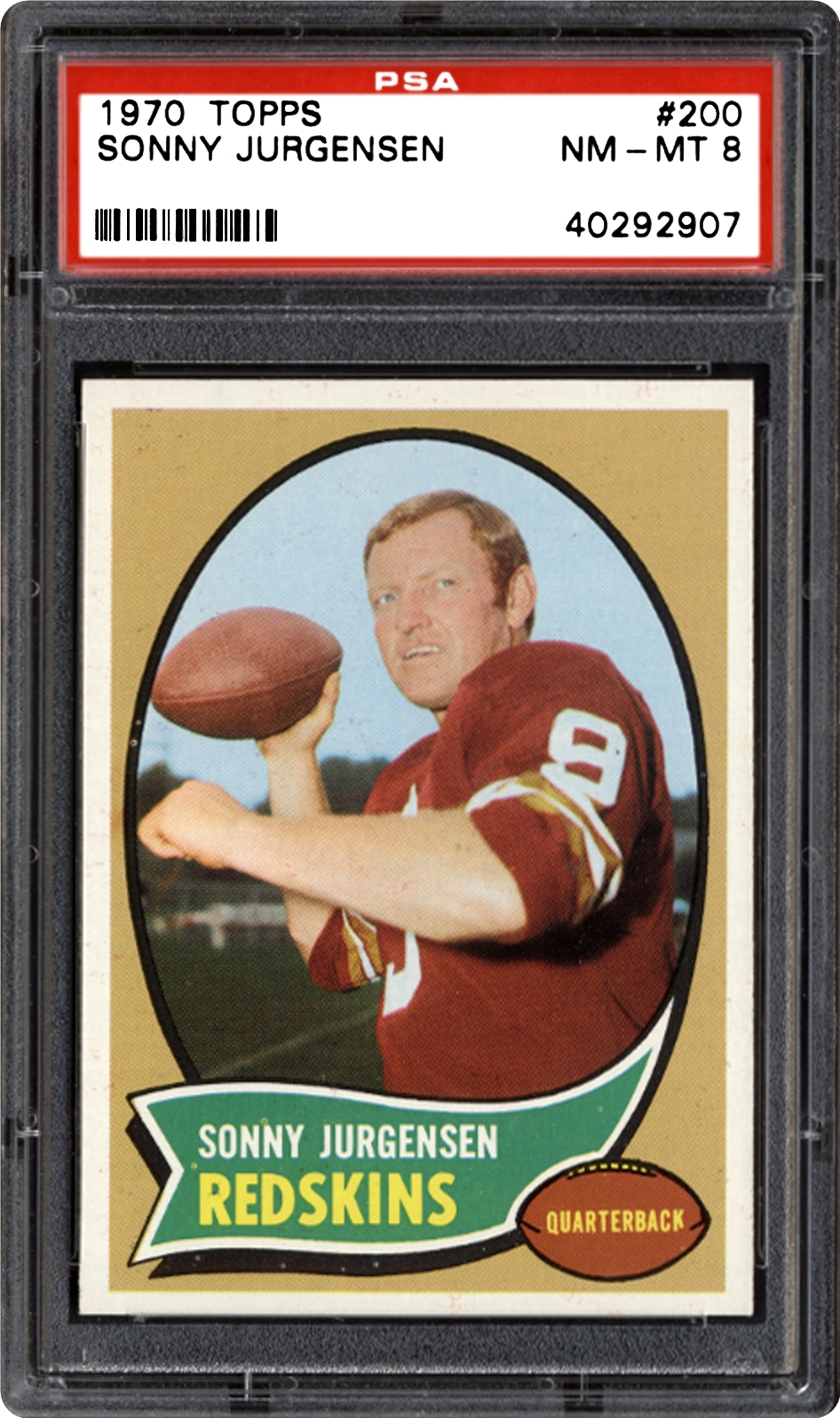 1970 Topps Sonny Jurgensen | PSA CardFacts™