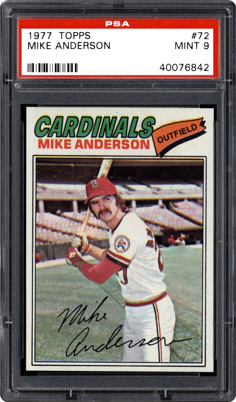 1977 topps mike anderson psa cardfacts 