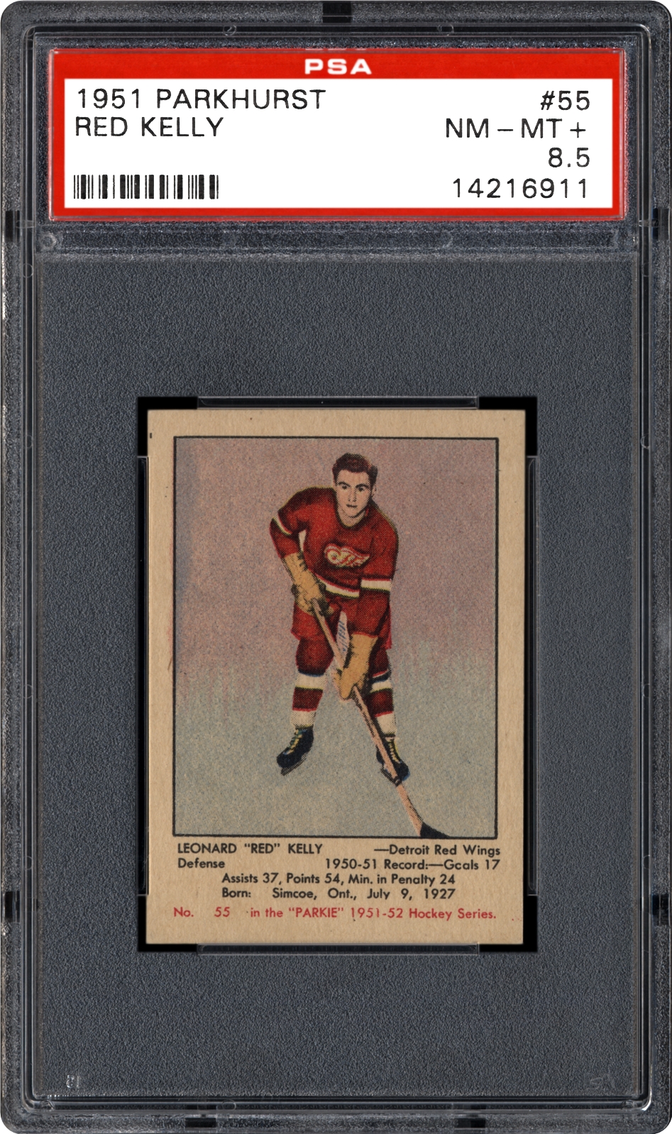 1951 Parkhurst Red Kelly | PSA CardFacts™