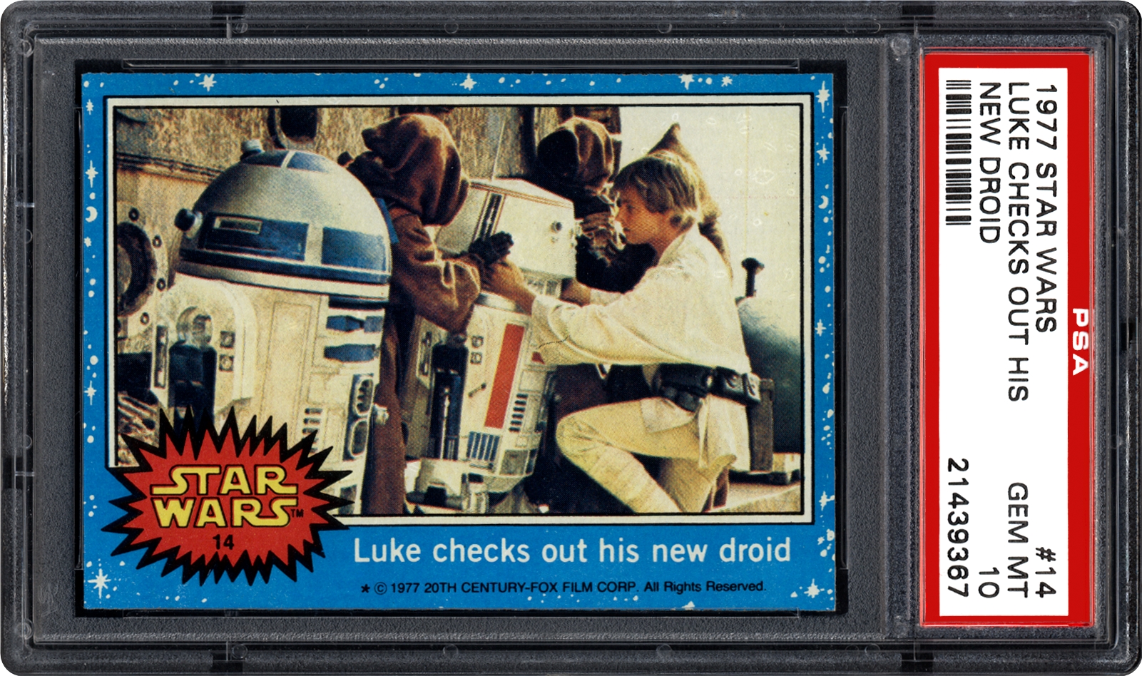 1977 Star Wars Luke Checks Out His New Droid | PSA CardFacts™