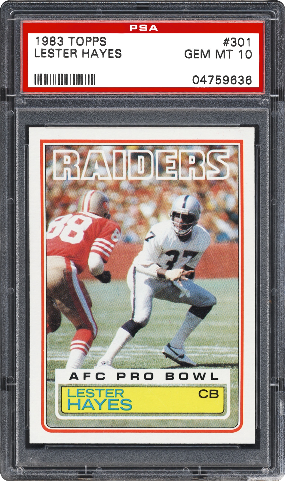 1983 Topps Lester Hayes | PSA CardFacts™