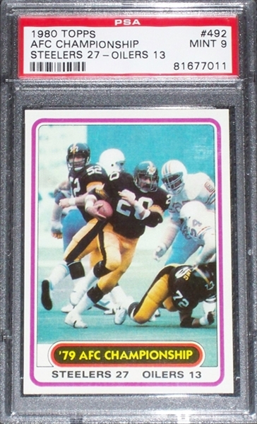 1980 Topps AFC Championship (Steelers 27-Oilers 13)