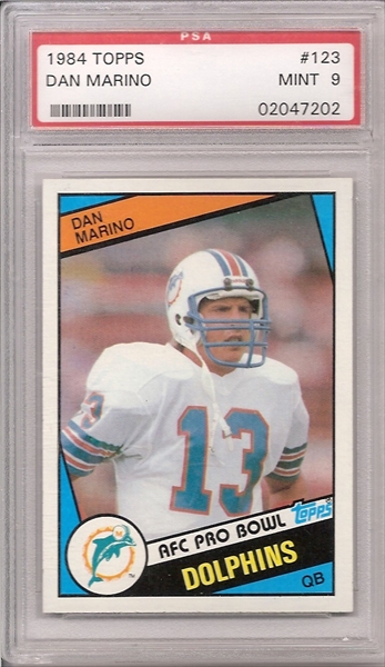 FOOTBALL PLAYING CARD DAN MARINO MIAMI DOLPHINS ACE OF HEARTS DITKA'S