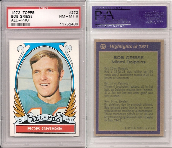 1972 Topps Bob Griese