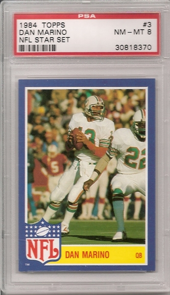 FOOTBALL PLAYING CARD DAN MARINO MIAMI DOLPHINS ACE OF HEARTS DITKA'S