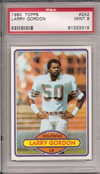 : 1980 Topps # 281 Vern Den Herder Miami Dolphins