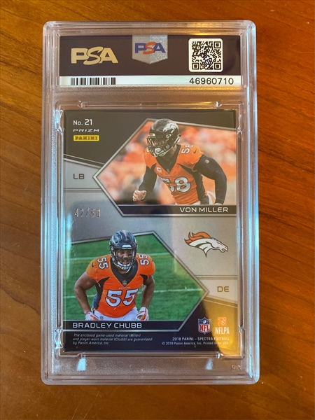 Bradley Chubb 2019 Panini Absolute Tools Of The Trade Triple