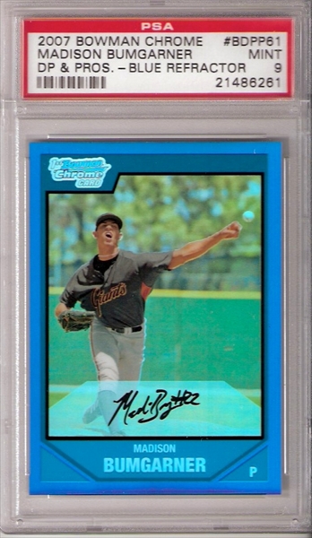 MADISON BUMGARNER 2012 BOWMAN CHROME REFRACTOR CARD #105