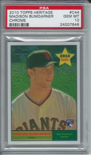 Mavin  2010 Topps #105 Madison Bumgarner Gold Parallel Rookie