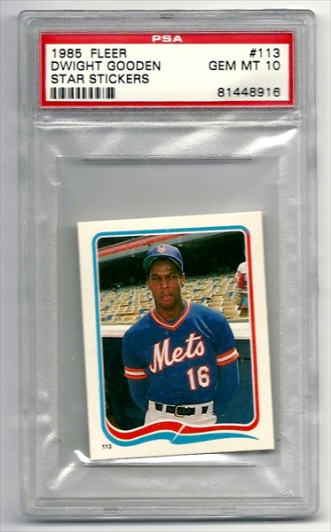 Lot Detail - 1984 Fleer Update #U-43 Dwight Gooden Rookie Card - PSA MINT 9