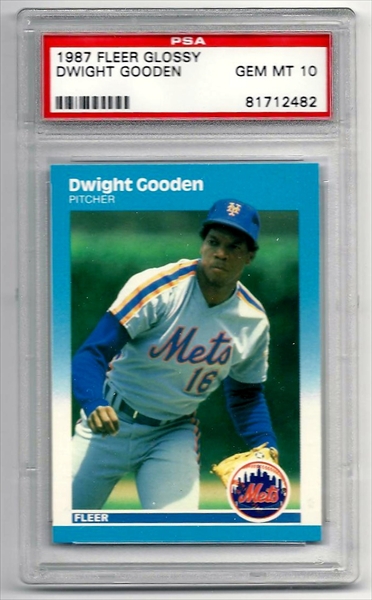 Dwight Doc Gooden 1987 Fleer ML Baseball Card # 9 Mets