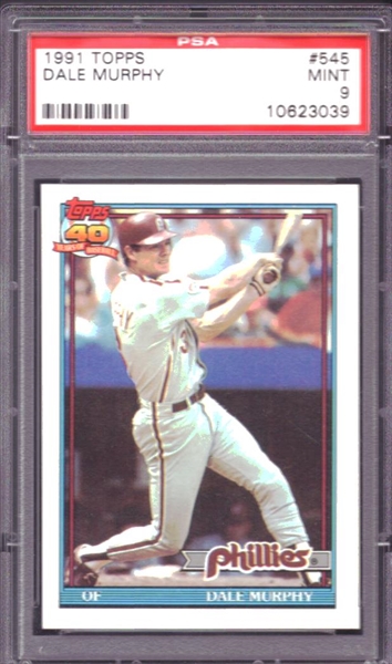 Baseball, Dale Murphy Basic Topps Set All Time Set: Dale Murphy #3 Atlanta  Braves PSA 9 Set