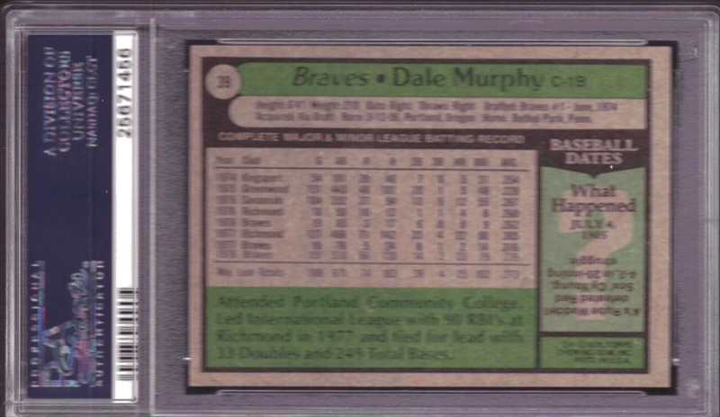 PSA Set Registry Digital Album: Dale Murphy #3 Atlanta Braves PSA 9 Set